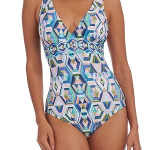 LA Blanca Tummy Control 1 piece Bathing Suit